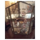 Glass showcase w high end fragrances