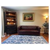 Antique Cabinet, Leather couch & more