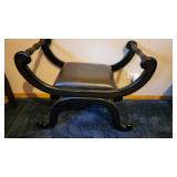 Wood and Leather Seat