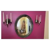 Mirror and Wall-mount Candle Holders
