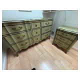French provincial dresser and nightstand