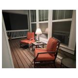 SOLD Bronze Metal chairs w/accessories 