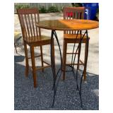 pub table and chairs