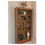 Oak bookcase 75" x 38" x 11"
