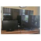 Samsung flat screens:  48", 32", 19"