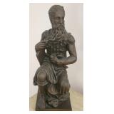 Moses statue 18" tall on 7" square base