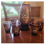 Decorative smoked glass decanter