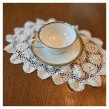 Eight Syracuse China cups and saucers