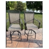 Bar height Swival sling back patio chairs