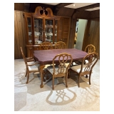 Dining table w/ pad + 6 chairs
