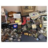 Collectibles - Post Cards & Adv Paper, Jewelry, Coins, Sterling Souvenir Spoons