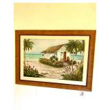 Island beach shack painting 
