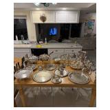 Sterling silver trays, tea sets, buffet-ware, servingware