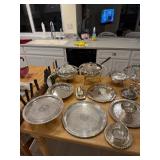 Sterling silver trays, tea sets, buffet-ware, servingware