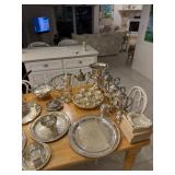 Sterling silver trays, tea sets, buffet-ware, servingware