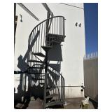 10’ 1-3/4” Rise  61” Outside Diameter  34”x34” Landing  Stair tread/pans and landing are 1-1/2” deep