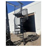 10’ 1-3/4” Rise  61” Outside Diameter  34”x34” Landing  Stair tread/pans and landing are 1-1/2” deep