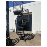 10’ 1-3/4” Rise  61” Outside Diameter  34”x34” Landing  Stair tread/pans and landing are 1-1/2” deep