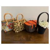 Stubben & Wooton, Kate Spade, Lulu Guinness (silk) purses