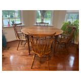 Ethan Allen drop-leaf round table, with additional leaf.  