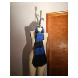 Blue and Black Scarf