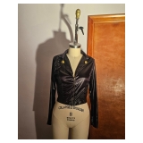 Faux Patent Leather Jacket