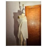 White Drape Dress - side