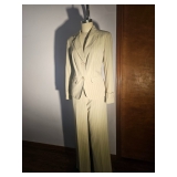 Tan Pin Stripe Pant Suit
