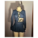 Jean Skirt Set - Front