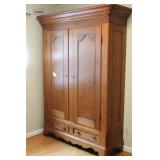Antique walnut knockdown armoire $1000