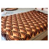 Hand crocheted afghan 44x62" $15