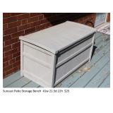 Outdoor storage bench Suncast  41w 22d 22h $25