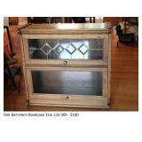 Oak Barristers Bookcase 31w 13d 30h $100