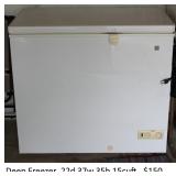 Deep freezer chest 22d 37w 35h 15cu ft $150