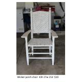 Wicker porch chair $10