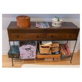 Console Table with metal frame