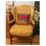 Upholstered Wingback Armchair