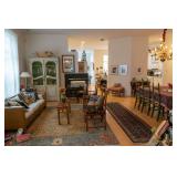 8 Green Ladder Back Chairs