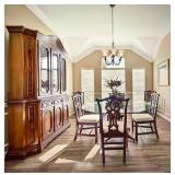 Dining Table Chairs & Hutch