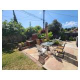 Outdoor/patio table, chairs, and umbrella set