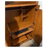 Solid wood computer armoire