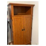 Solid wood computer armoire