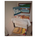 Sketching pads, paintings