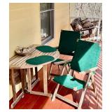 Porch droplet table with/four chairs