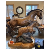 Bronze horse sculpture