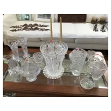 Variety of crystal glassware