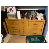 vintage blonde wood dresser circa 1955