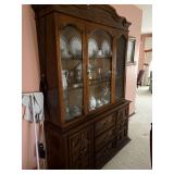wood and glass china cabinet