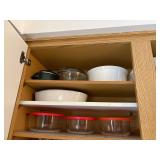 matching glass bowls with covers