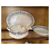 Coventry Laurent serving pieces (platter, vegetable bowl, covered vegetable bowl)